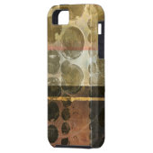 Circulaire groene druppeltjes Case-Mate iPhone case (Achterkant Links)