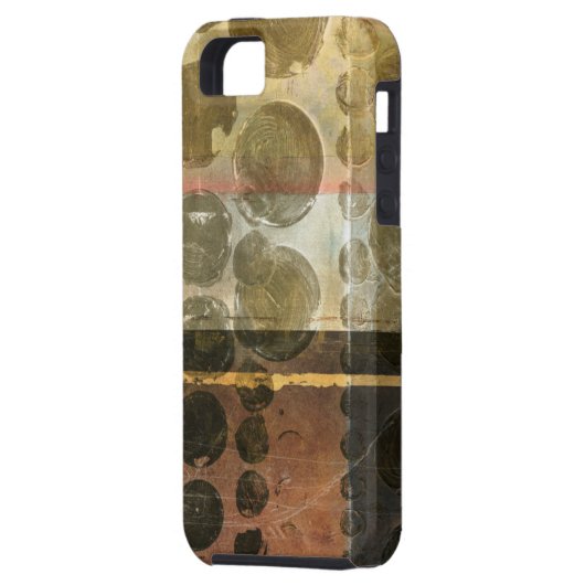Circulaire groene druppeltjes Case-Mate iPhone case (Achterkant Links)