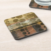 Circulaire groene druppeltjes drankjes onderzetter (Linkerzijde)