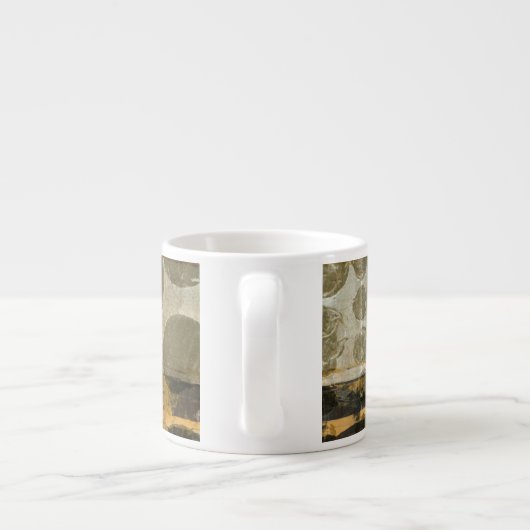 Circulaire groene druppeltjes espresso kop (Achterkant)