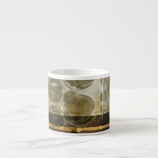 Circulaire groene druppeltjes espresso kop (Voorkant)