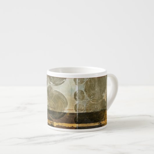 Circulaire groene druppeltjes espresso kop (Voorkant rechts)