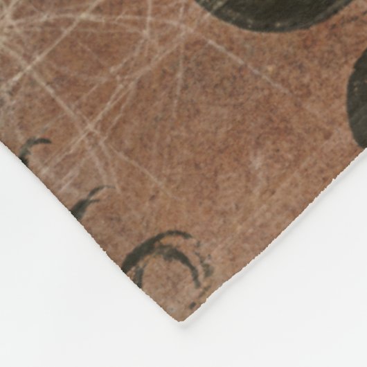 Circulaire groene druppeltjes fleece deken (Hoek)