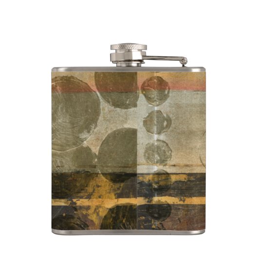 Circulaire groene druppeltjes heupfles (Achterkant)