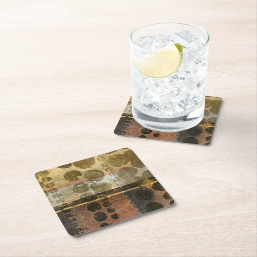 Circulaire groene druppeltjes kartonnen onderzetters (Insitu)