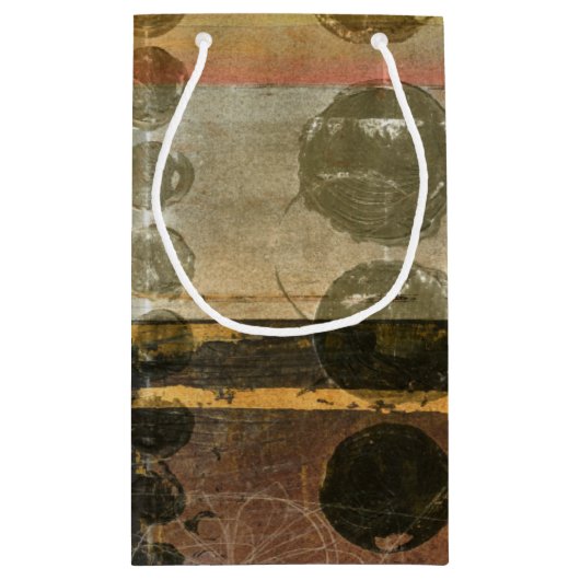 Circulaire groene druppeltjes klein cadeauzakje (Achterkant)