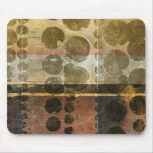 Circulaire groene druppeltjes muismat