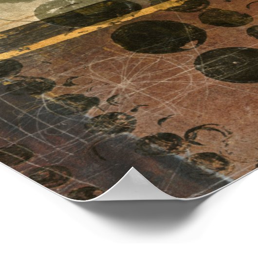 Circulaire groene druppeltjes poster (Hoek)