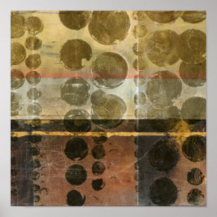 Circulaire groene druppeltjes poster