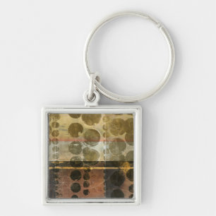 Circulaire groene druppeltjes sleutelhanger