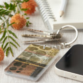 Circulaire groene druppeltjes sleutelhanger (Voorkant Rechts)