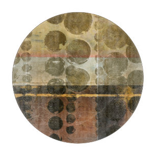 Circulaire groene druppeltjes snijplank