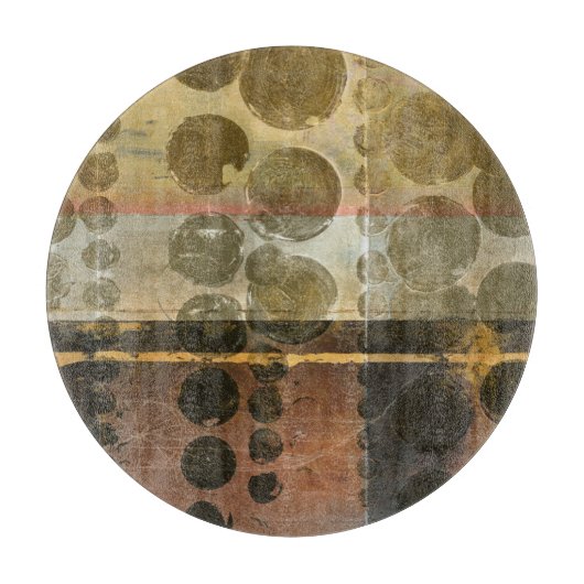 Circulaire groene druppeltjes snijplank (Voorkant)