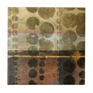 Circulaire groene druppeltjes tegeltje