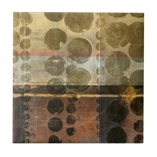 Circulaire groene druppeltjes tegeltje (Voorkant)