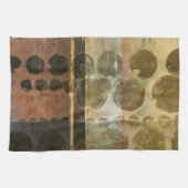 Circulaire groene druppeltjes theedoek (Horizontaal)