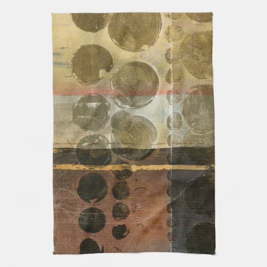 Circulaire groene druppeltjes theedoek (Verticaal)