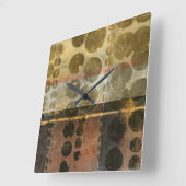 Circulaire groene druppeltjes vierkante klok (Hoek)