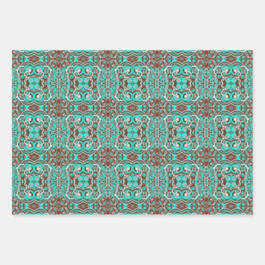 Circulaire hematocrietcirkels gepattereerd inpakpapier vel (Voorkant 3)