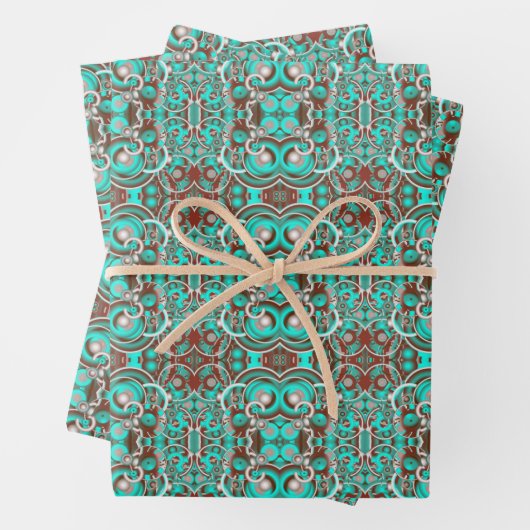 Circulaire hematocrietcirkels gepattereerd inpakpapier vel (In situ)