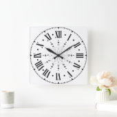 Circulaire Horoscope met Romeinse cijfers Vierkante Klok (Huis)