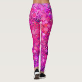 Circulaire Hot Pink Allover Stippen Leggings (Achterkant)