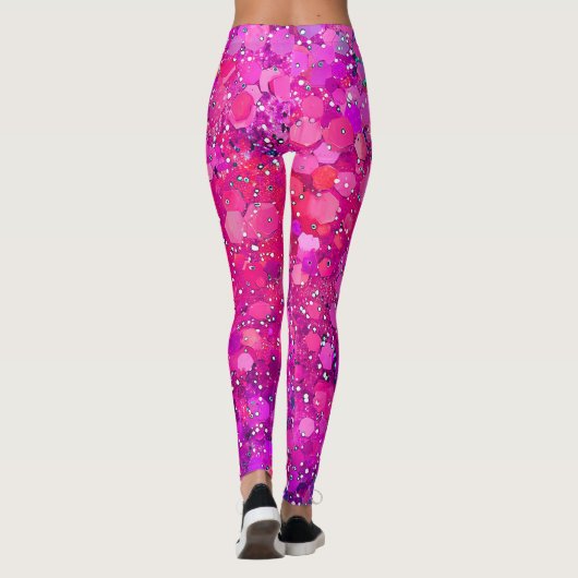 Circulaire Hot Pink Allover Stippen Leggings (Achterkant)