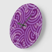 Circulaire interlinks paarse wandklok (Hoek)