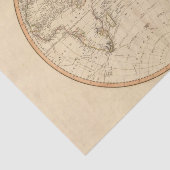 Circulaire kaart van het oostelijk halfrond tissuepapier (Detail)