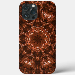 Circulaire kaleidoscoop van roodbruine aarde Case-Mate iPhone case