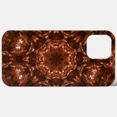 Circulaire kaleidoscoop van roodbruine aarde Case-Mate iPhone case (Achterkant (horizontaal))