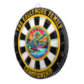 Circulaire krokodillenmeerkunst dartbord (Voorkant Rechts)