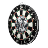 Circulaire kunst van Deer Target Dartbord (Voorkant Rechts)