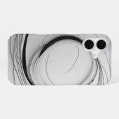 circulaire lijnkunst iPhone 16 hoesje (Achterkant horizontaal)