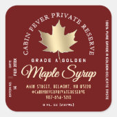 Circulaire Logo op etiket etiket aple stroop (Part (Voorkant)