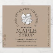 Circulaire Logo op etiket etiket aple stroop (Part (Enkel label)