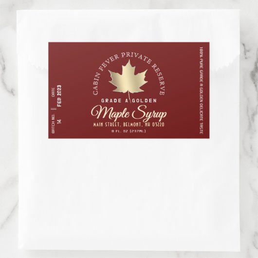 Circulaire Logo op etiket etiket aple stroop (Part (Tas)