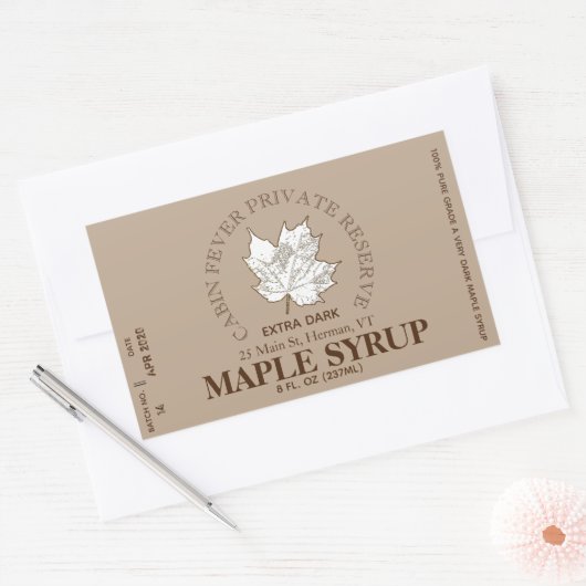 Circulaire Logo op etiket etiket aple stroop (Part (Envelop)