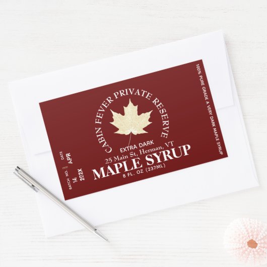 Circulaire Logo op etiket etiket aple stroop (Part (Envelop)