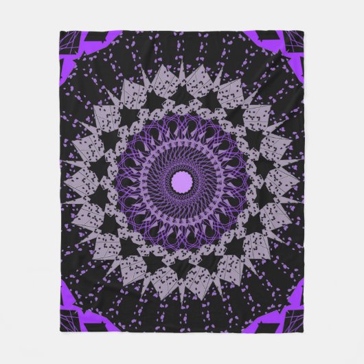 Circulaire Mandala Fleece Deken (Voorkant)