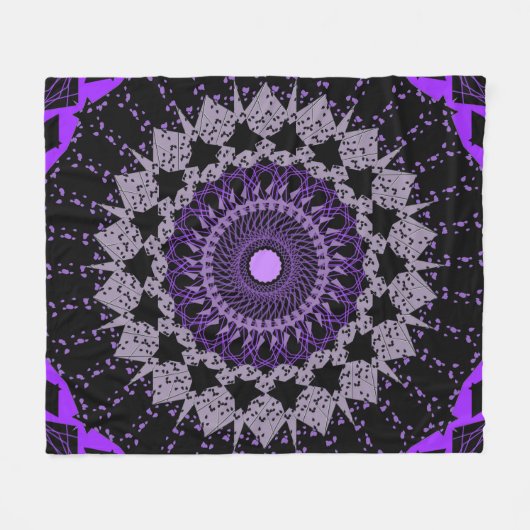 Circulaire Mandala Fleece Deken (Voorkant (Horizontaal))