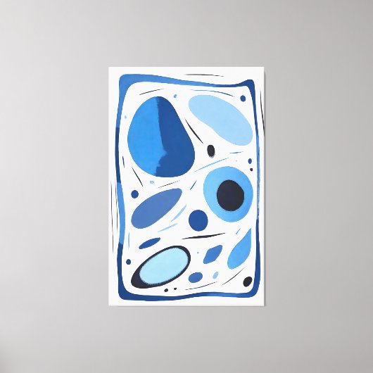 Circulaire Mirage Madness Abstract Canvas Afdruk (Voorkant)
