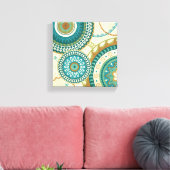 Circulaire patronen canvas afdruk (Insitu (Woonkamer))