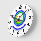 Circulaire periodieke tabel van elementen ronde klok (Hoek)