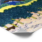 Circulaire pijnbomen van Aoyama Hokusai 1830 Poster (Hoek)