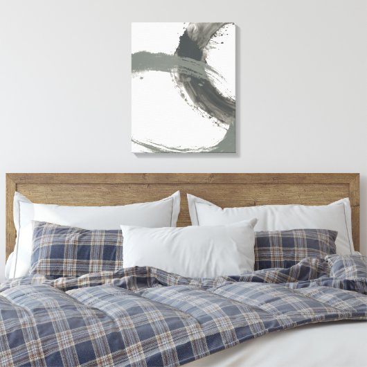 Circulaire reactie canvas afdruk (Insitu (Slaapkamer))