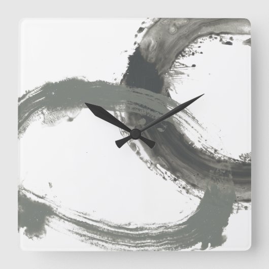 Circulaire reactie vierkante klok (Voorkant)