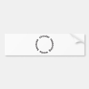 Circulaire redenering bumpersticker