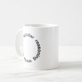 Circulaire redenering koffiemok (Voorkant links)