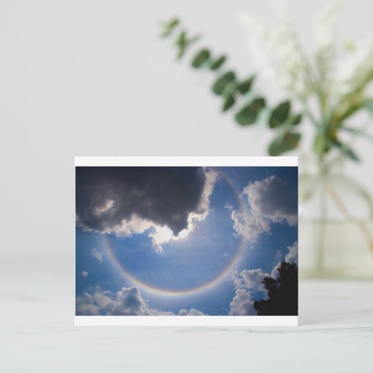 Circulaire regenboog briefkaart (Staand voorkant)